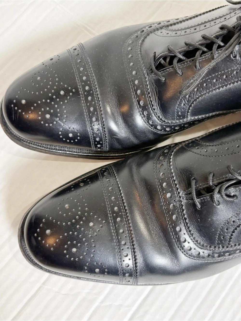 Allen Edmonds Strand Cap-toe Oxford Dress Shoes Size 11D Black Leather Brogue